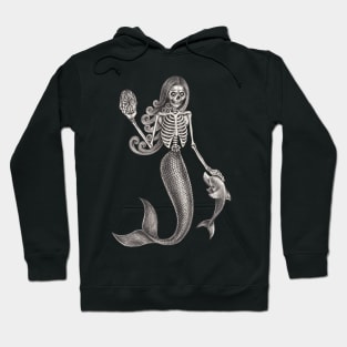 Mermaid skull fantasy surreal art. Hoodie